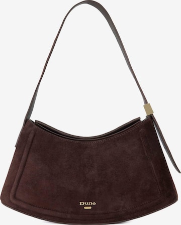 Dune LONDON Schultertasche 'Dependent' in Braun: Vorderseite