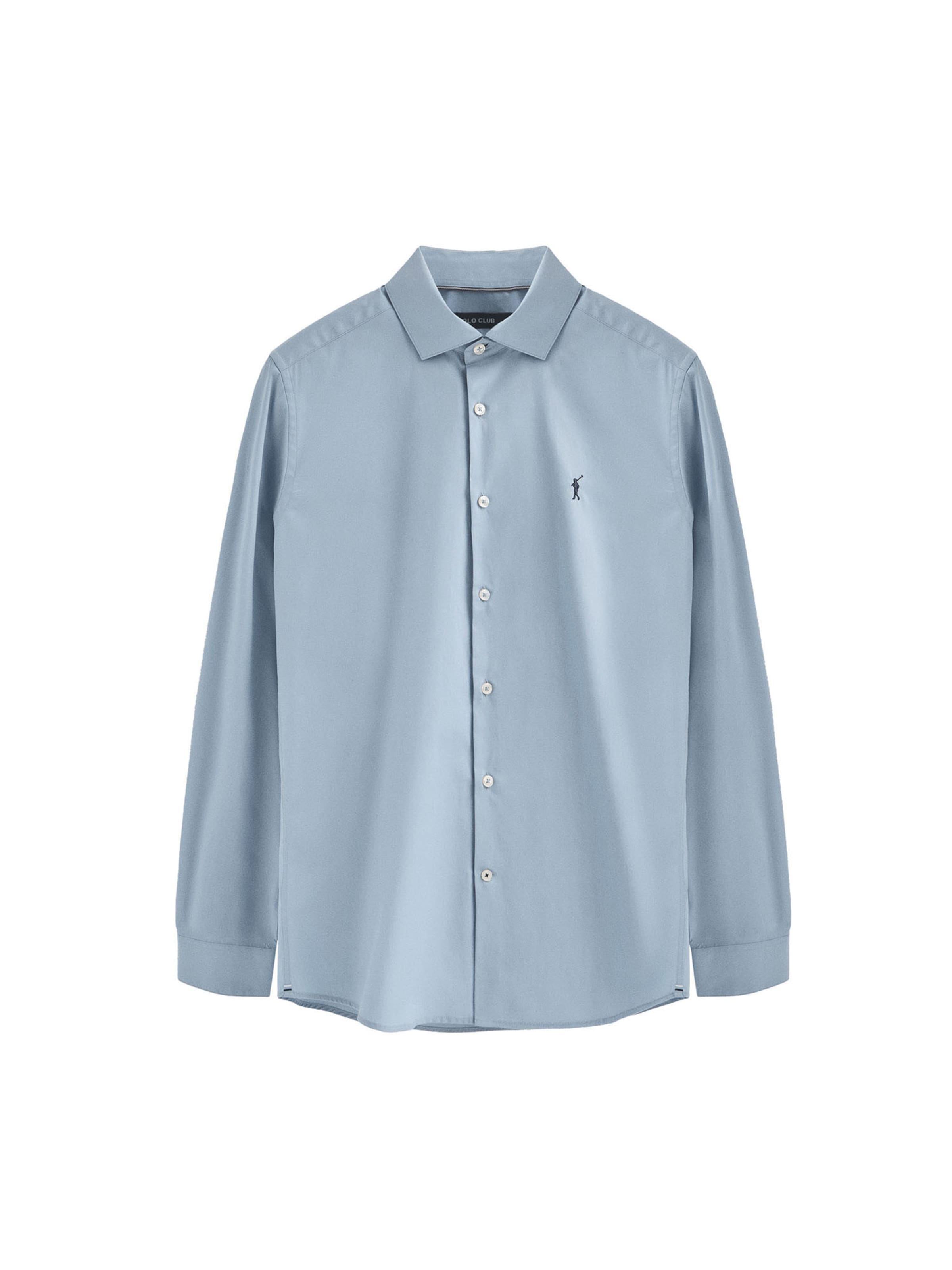 Polo Club Button Up Shirt in Blue: front