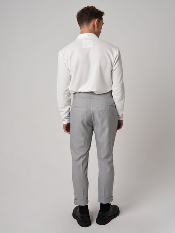 Antioch Tapered Pleat-front trousers in Grey