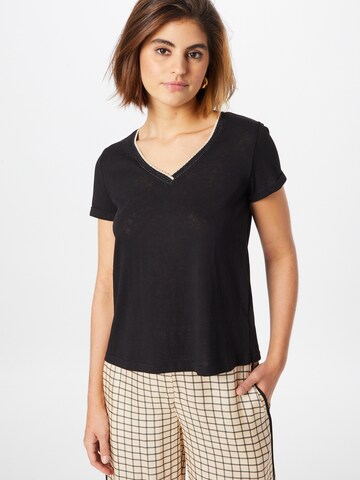 Grace & Mila Shirt 'EGOISTE' in Zwart: voorkant