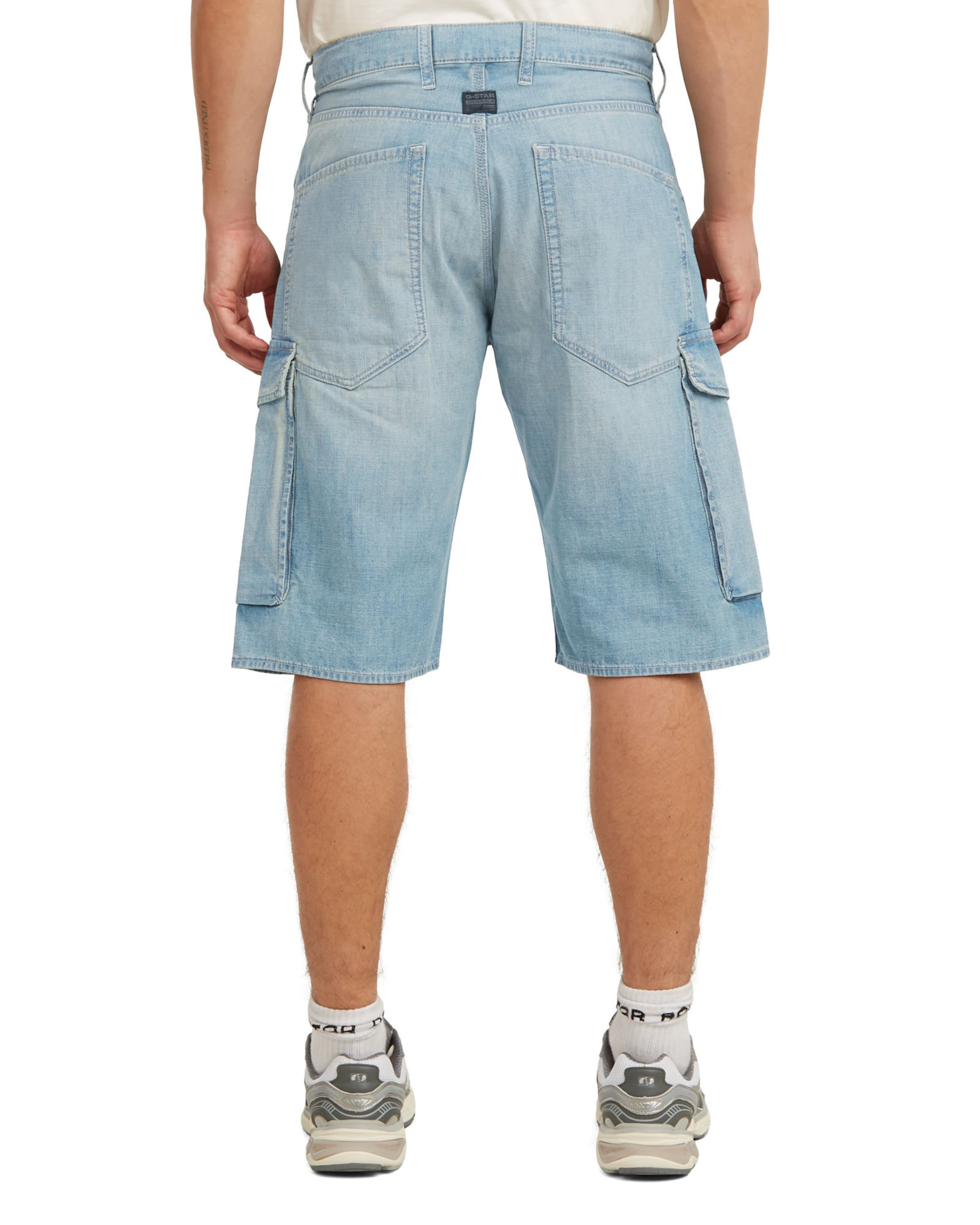 G-STAR Regular Shorts - 'Deegie Cargo Shorts' in Blau