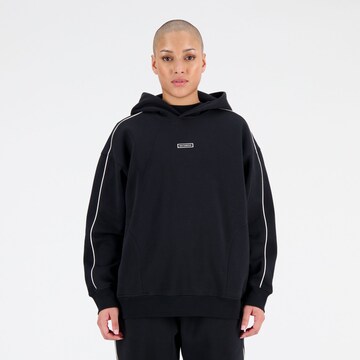 new balance Athletic Zip-Up Hoodie in Black: front