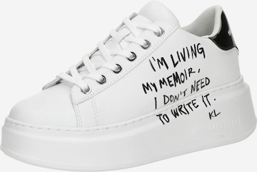 Karl Lagerfeld Matalavartiset tennarit värissä valkoinen: etupuoli