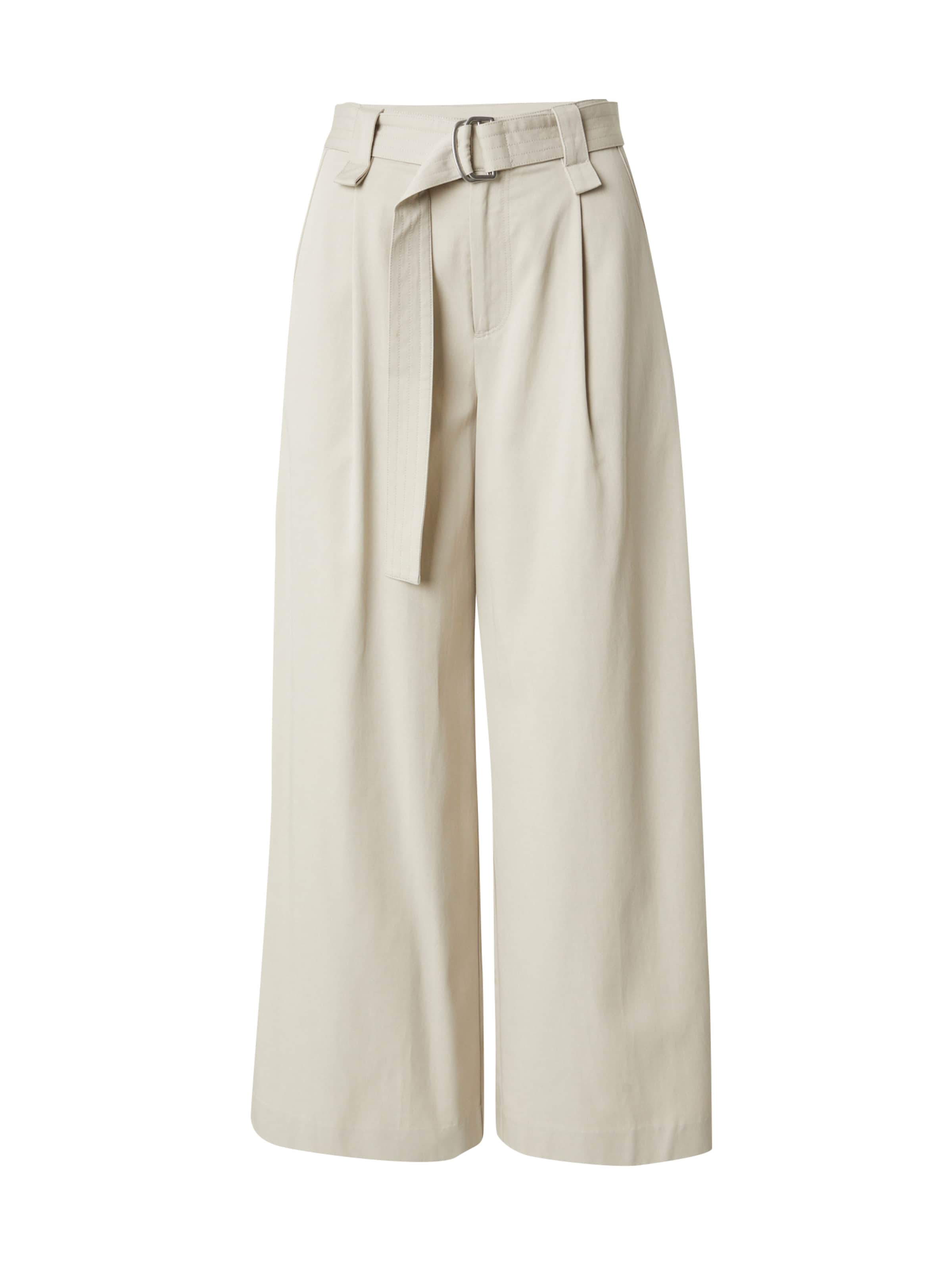 LeGer by Lena Gercke Bukser med lægfolder 'Guya' i beige, Produktvisning