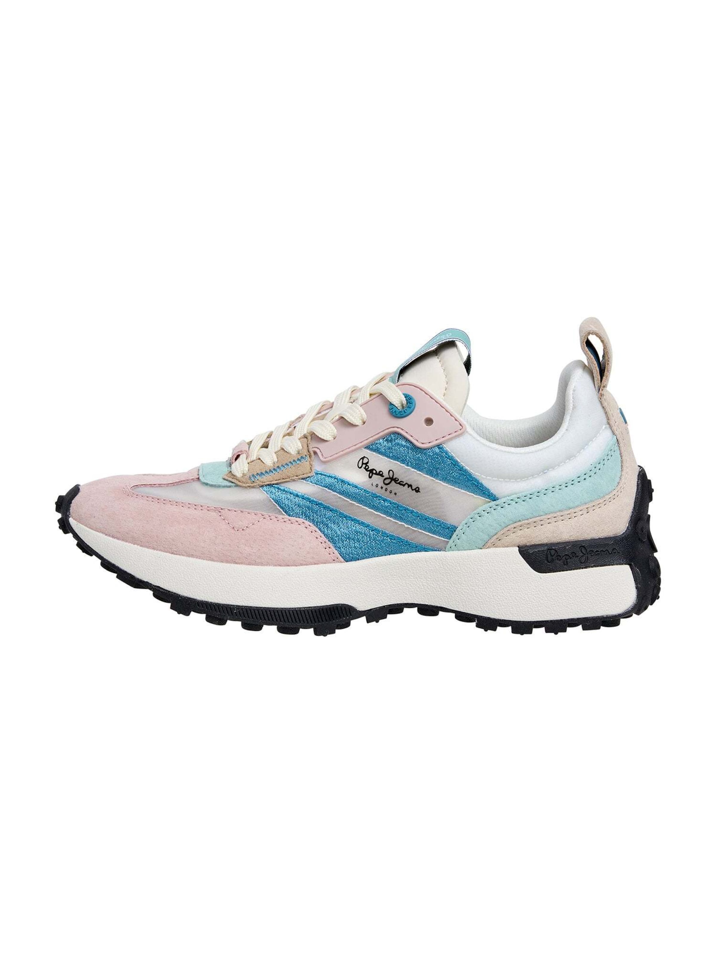 Baskets basses 'LUCKY TRANSLUCENT' Pepe Jeans en rose : devant