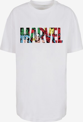 F4NT4STIC Shirt 'Marvel Avengers' in Wit: voorkant