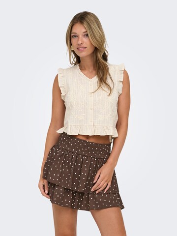 Camicia da donna 'ONLEllie' di ONLY in beige: frontale