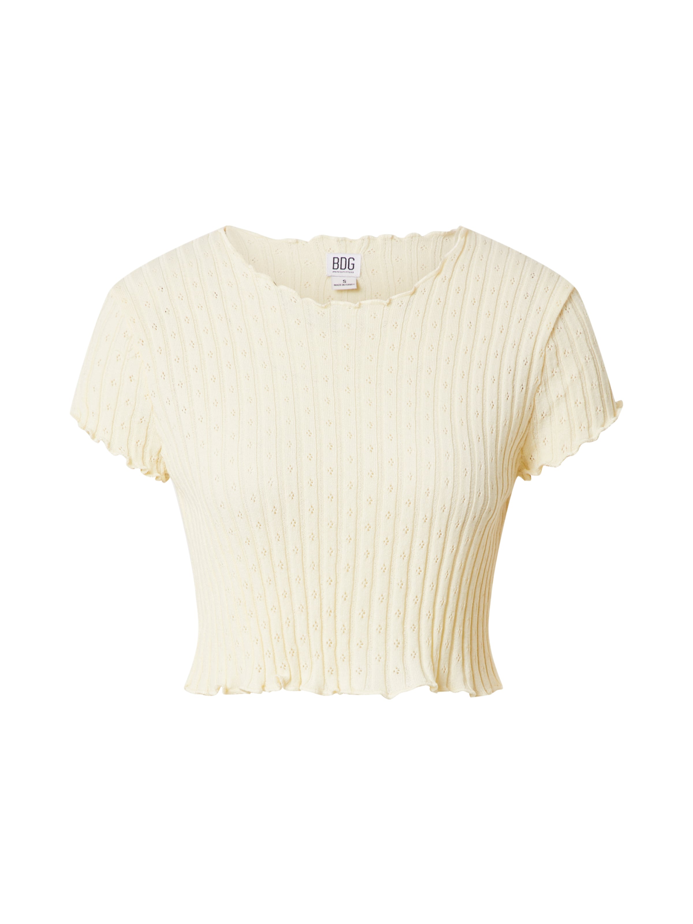 T-shirt BDG Urban Outfitters en beige : devant