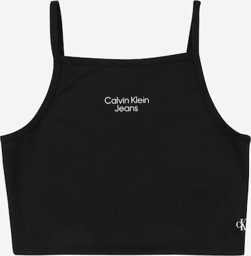 Calvin Klein Jeans قطعة علوية بـ أسود: الأمام