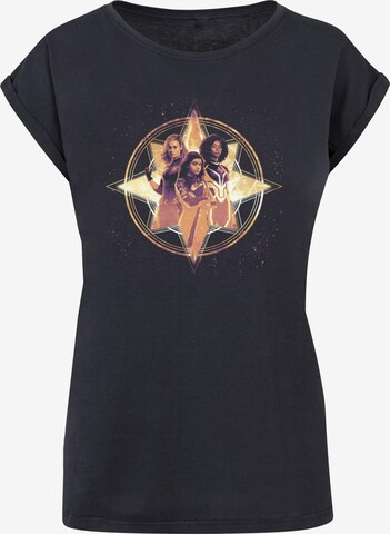 ABSOLUTE CULT T-Shirt 'The Marvels - Cosmic Star Trio' in Blau: predná strana