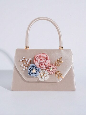 Tomshop24-7 Handbag 'Satin-Abendtasche Flora' in Beige