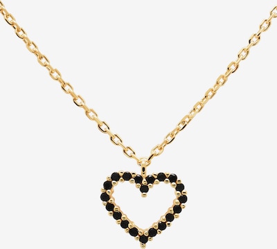 P D PAOLA Ķēdīte 'Black Heart' Zelts / melns, Preces skats