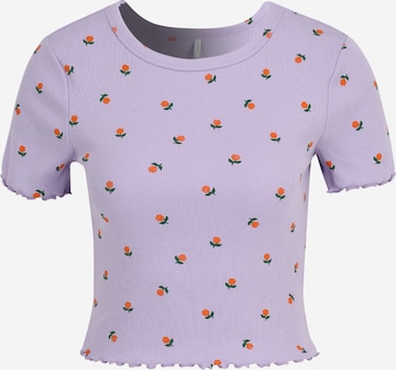 Only Petite T-shirt 'FENJA' i lila: framsida