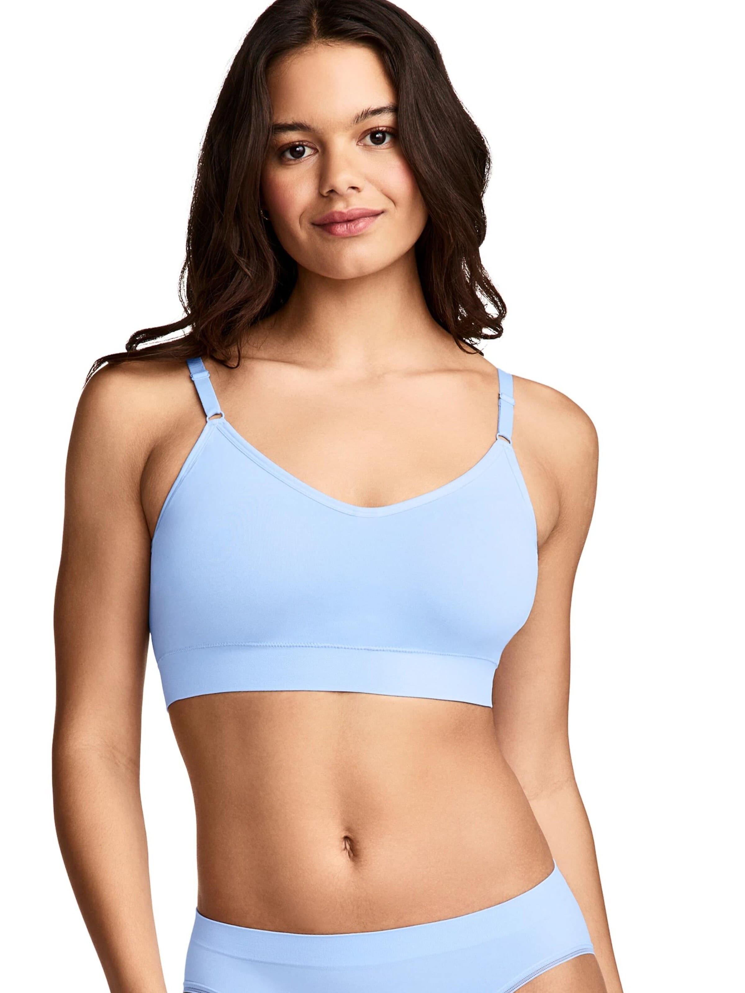 JOCKEY Bralette Sports Bra 'Seamfree™ Back Smoothing V-Neck Bralette' in Blue: front