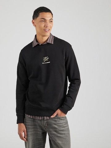 Sweat-shirt Karl Lagerfeld en noir : devant
