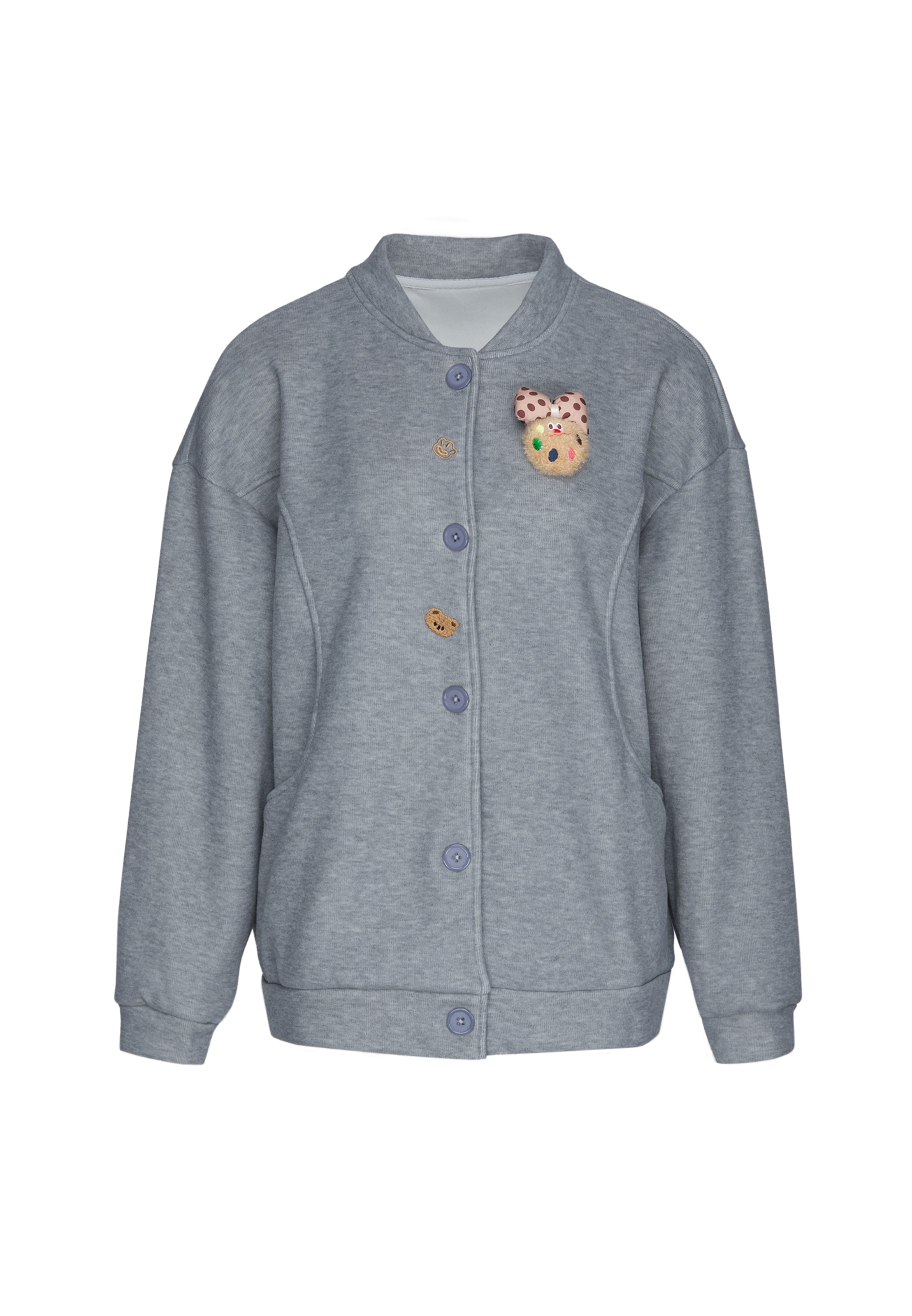 MYMO Sweatvest in Grijs: voorkant