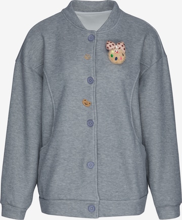 MYMO - Sudadera con cremallera en gris: frente