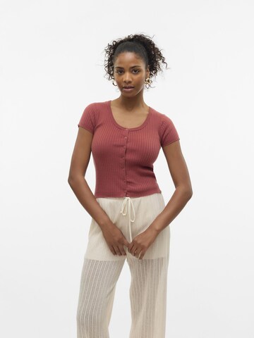 VERO MODA Cardigan 'VMGold' i brun: forside