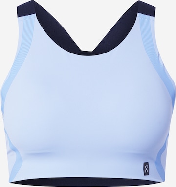 On Sports bra in Blue: front