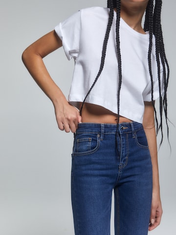 Pull&Bear Skinny Džíny – modrá