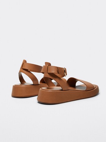 MANGO Sandal i brun