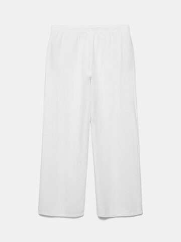 Pull&Bear Široký strih Džínsy - Biela