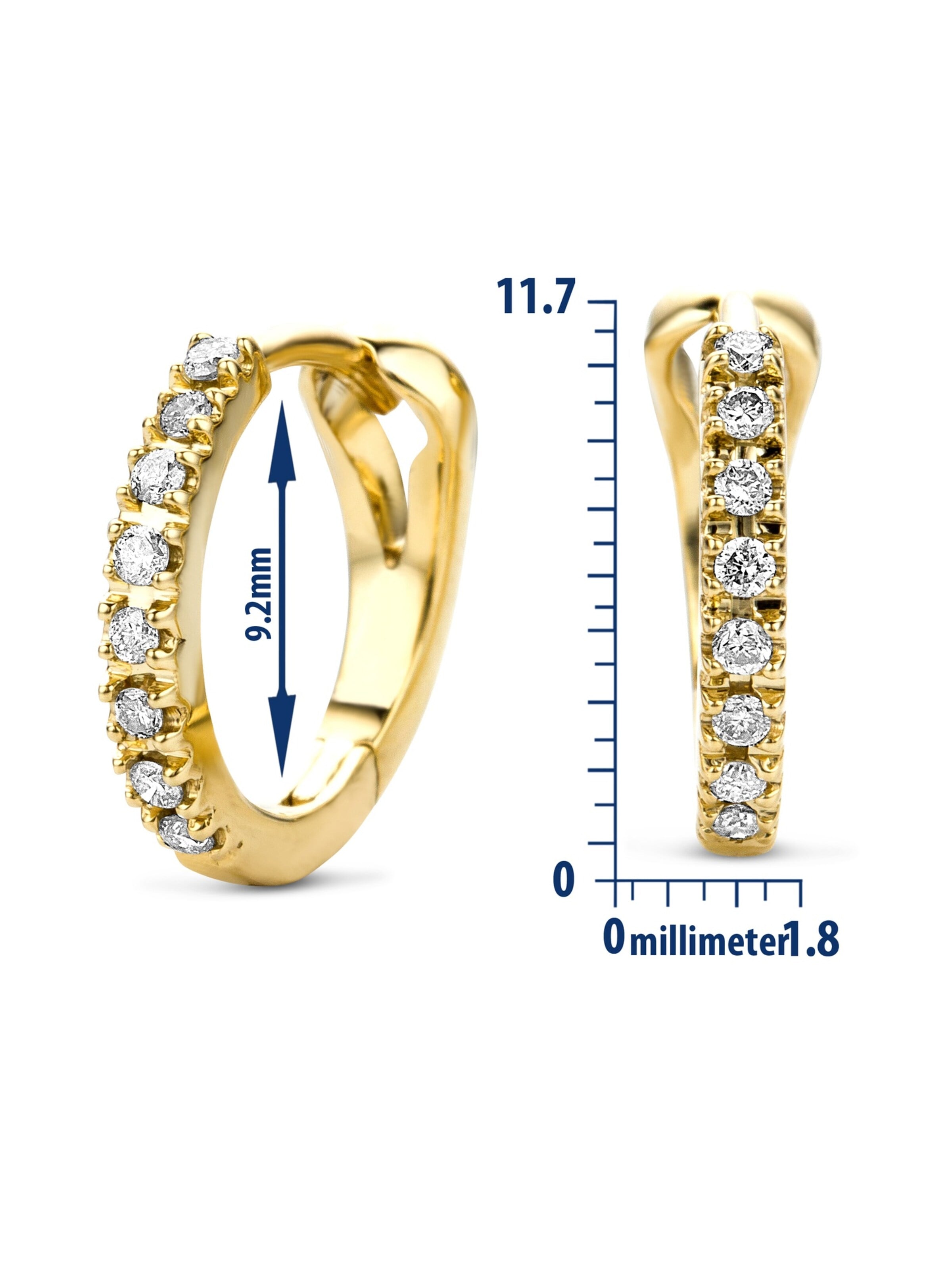 Boucles d'oreilles DIAMANT LETERNEL en or