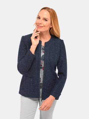 Goldner Strickjacke in Blau