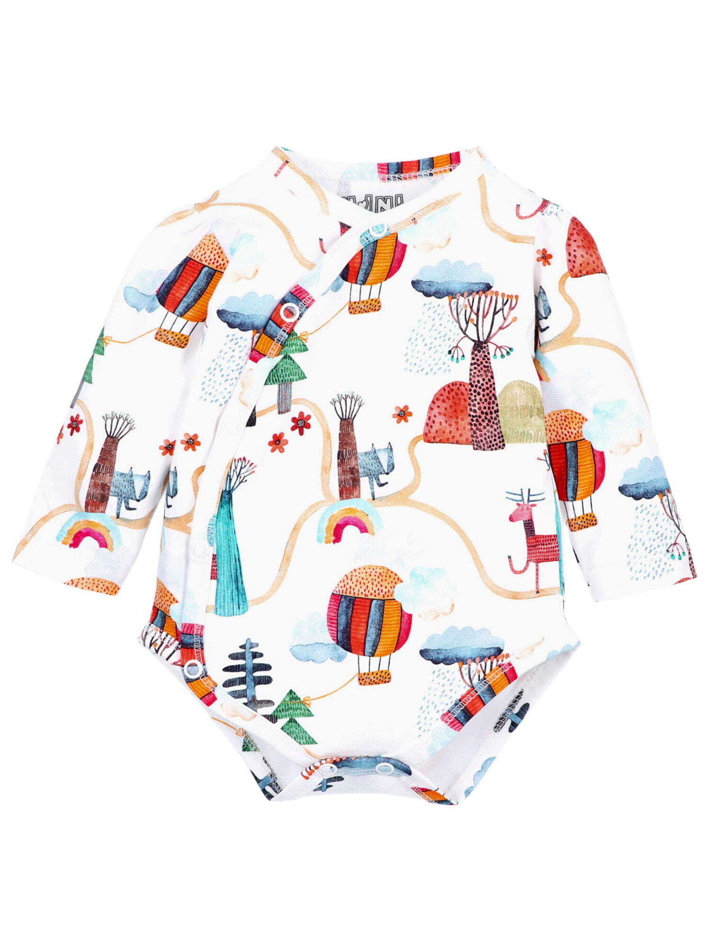 Barboteuse / body 'Wald' NINI en blanc : devant