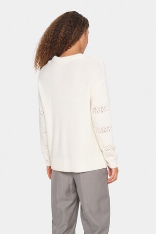 SAINT TROPEZ Pullover 'Ingela' in Weiß