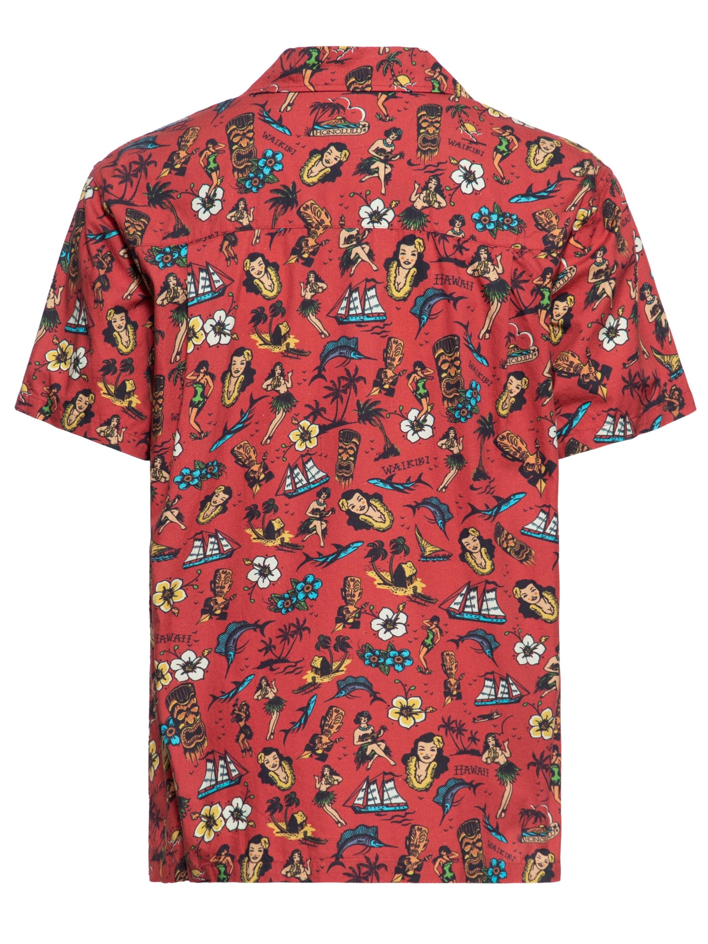 King Kerosin Regular Fit Hemd‌‌‌‌‌‌‌‌ in Rot