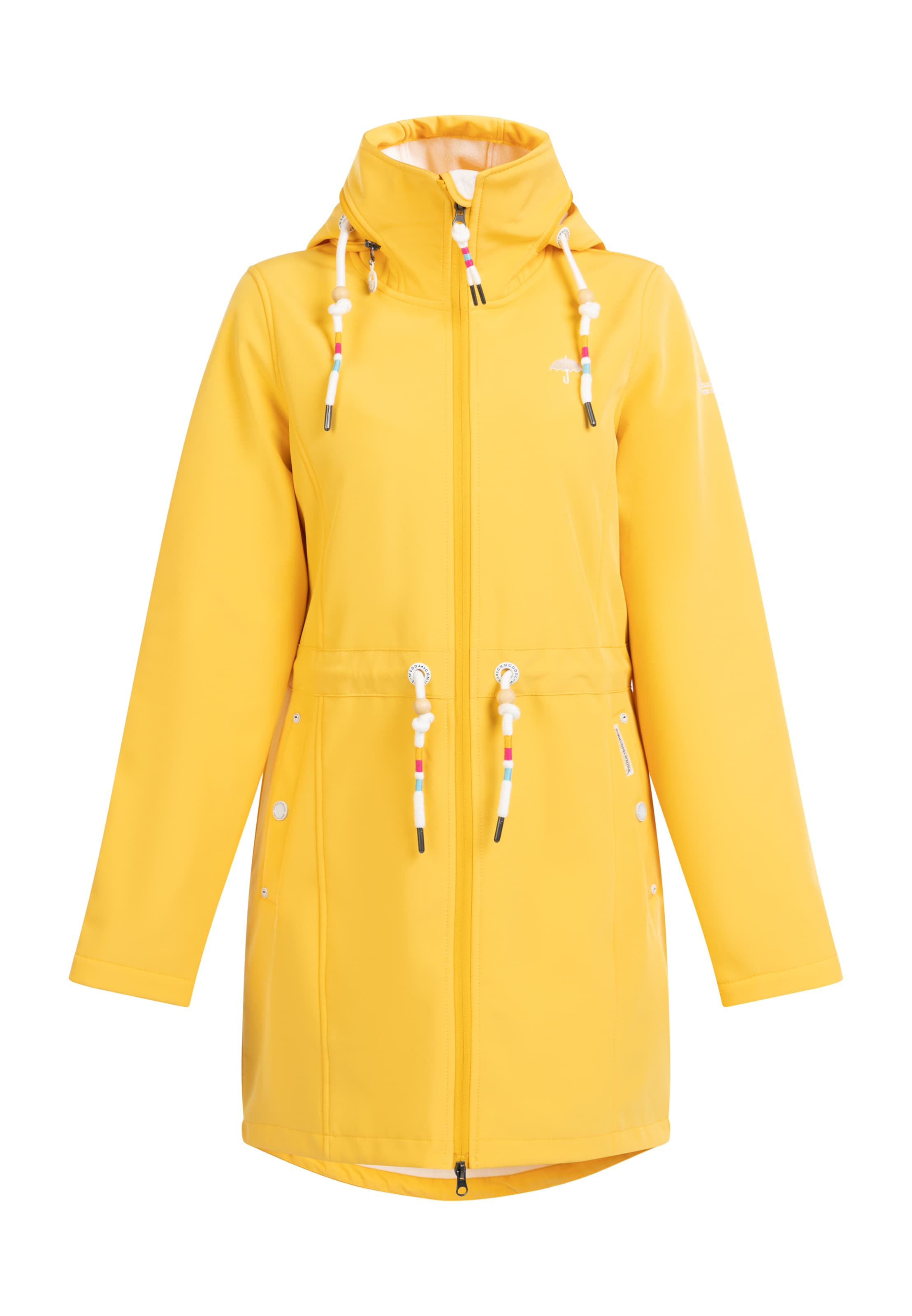 Schmuddelwedda Funktionsmantel in Gelb: Vorderseite