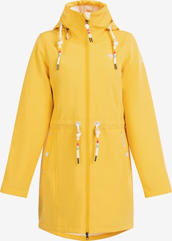 Manteau fonctionnel Schmuddelwedda en jaune : devant