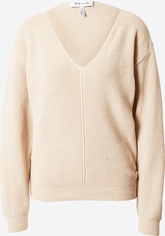 Pull-over NU-IN en beige : devant