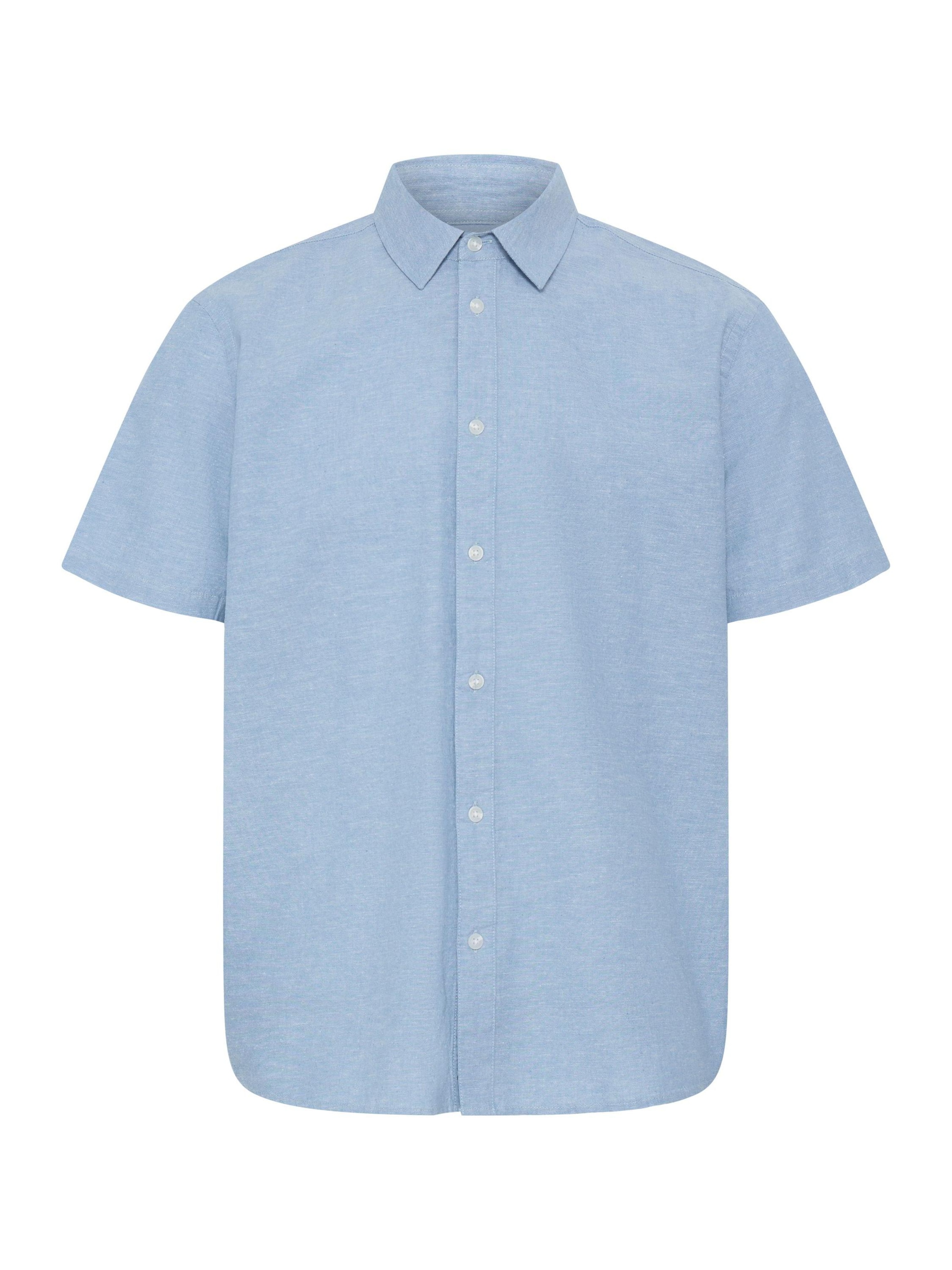 BLEND - Camisa ' BHAban Slub Linen Mix ' en azul: frente