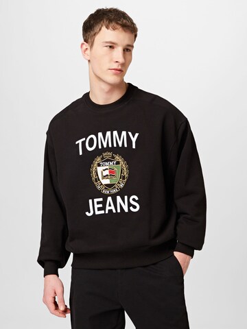 Tommy Jeans Sweatshirt in Black: front