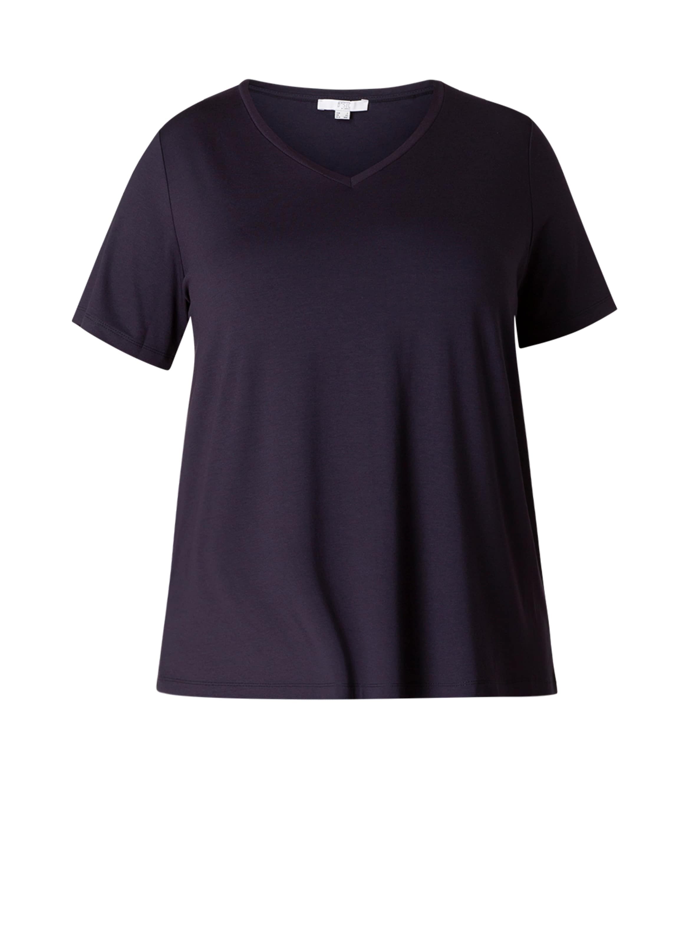 Frauen Shirts & Tops BASE LEVEL CURVY T-Shirt 'Alba' in Dunkelblau - MC84731