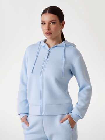 GUESS Zip-Up Hoodie 'Allie' in Blue: front