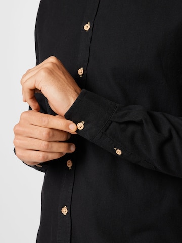 Kronstadt Regular fit Button Up Shirt 'Dean Diego' in Black