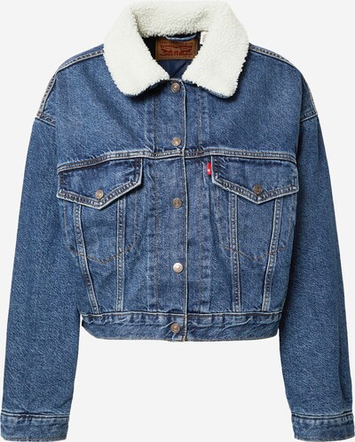 LEVI'S ® Veste mi-saison 'Cropped Loose Sherpa' en bleu / blanc, Vue avec produit