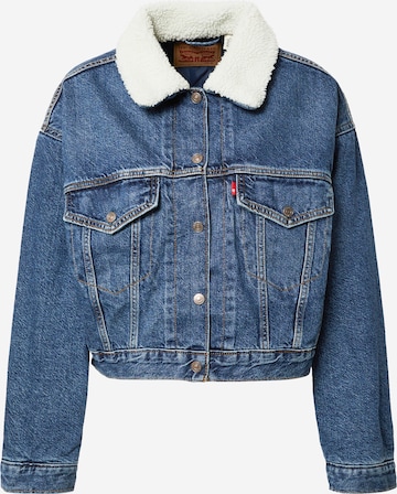LEVI S Between Season Jacket Cropped Loose Sherpa in Blue ABOUT YOU