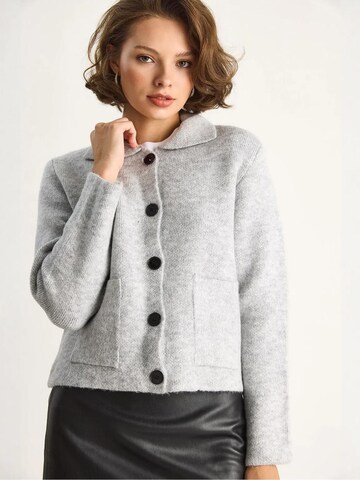 Bianco Lucci Strickjacke in Grau: Vorderseite