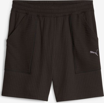 PUMA Regular Sports trousers in Black: front