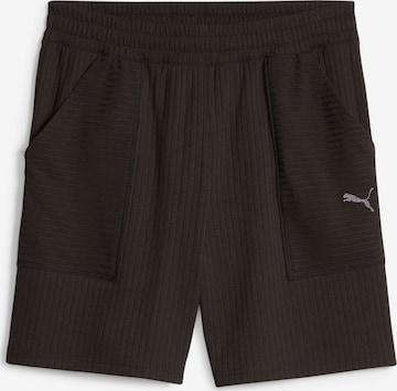 PUMA Regular Workout Pants in Black: front