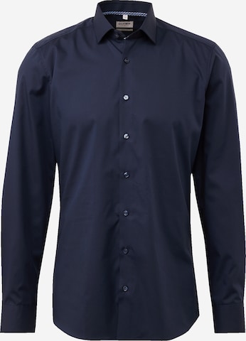 OLYMP Slim fit Button Up Shirt 'Level 5' in Blue: front