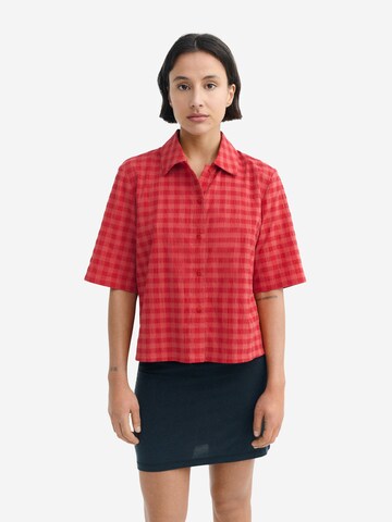 Thinking MU Bluse 'Ane' in Rot: Vorderseite