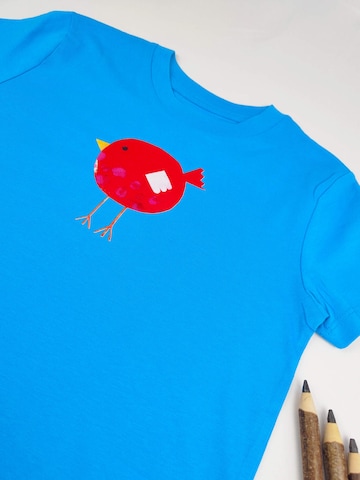 MelaDi Shirt 'Roter Vogel'‌‌‌‌‌‌ in Blau