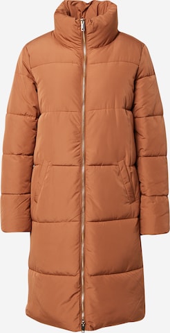 JDY Winter Coat 'Erica' in Brown: front