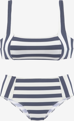 VENICE BEACH Bralette Bikini in Blue: front