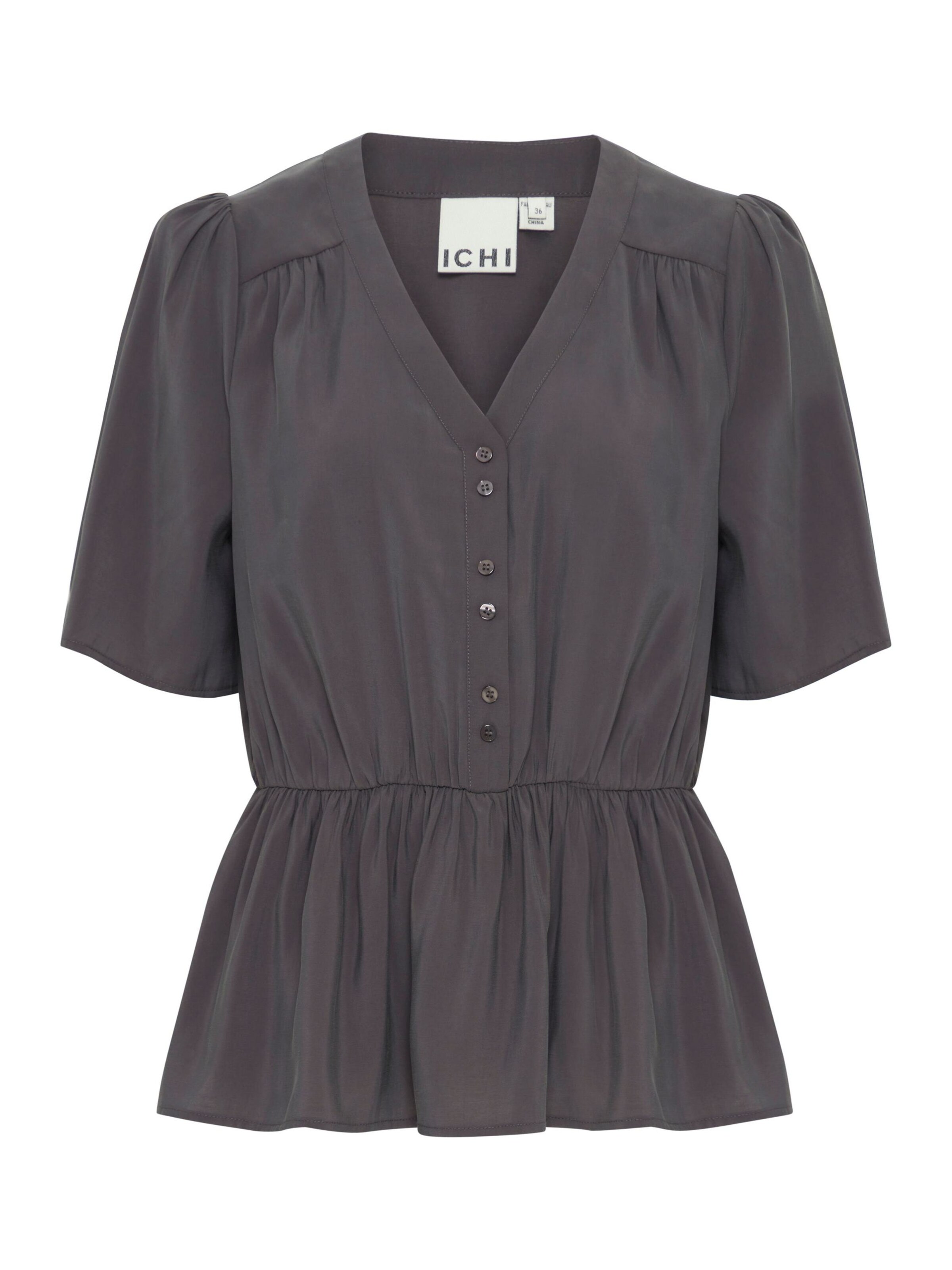 Chemisier 'Cinoma' ICHI en gris : devant